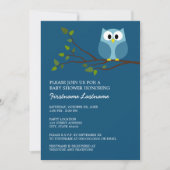 Kute Owl op Branch Baby Shower Kaart (Voorkant)