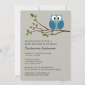 Kute Owl op Branch Baby Shower Kaart (Voorkant)