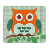 Kute Owl op een Tak Snijplank (Voorkant)