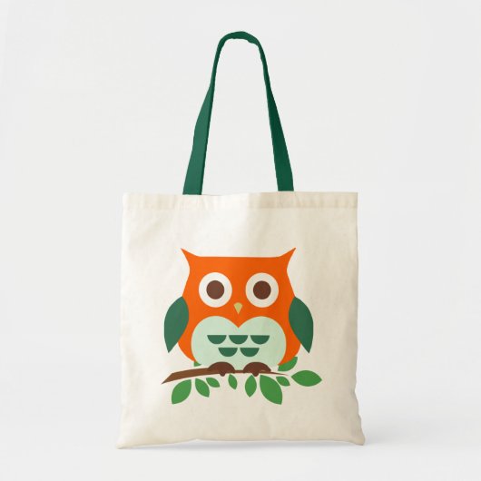 Kute Owl op een Tak Tote Bag (Voorkant)