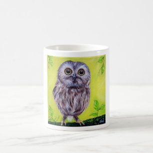 Kute Owl Painting Koffiemok