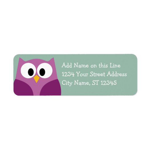 Kute Owl - Return Address Labels (Voorkant)