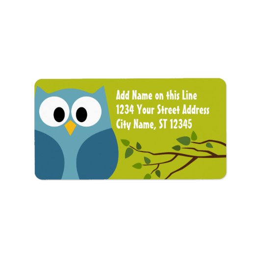 Kute Owl - Return Address Labels (Voorkant)
