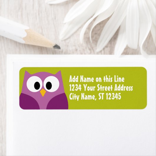 Kute Owl - Return Address Labels (Insitu)