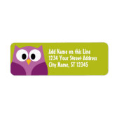 Kute Owl - Return Address Labels (Voorkant)
