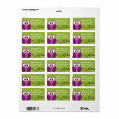 Kute Owl - Return Address Labels (Full Sheet)