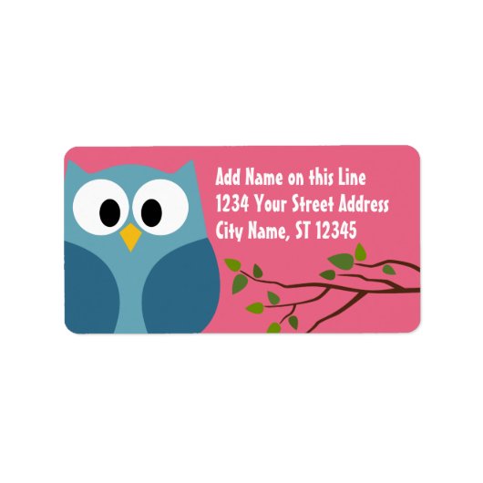 Kute Owl - Return Address Labels (Voorkant)