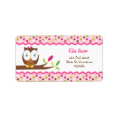 Kute Owl Return Address Labels (Voorkant)