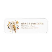Kute Owl Return Address Labels (Voorkant)