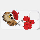 Kute Owl vliegen met hartballonnen Case-Mate iPhone Case (Achterkant (horizontaal))