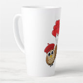 Kute Owl vliegen met hartballonnen Latte Mok (Linkerhoek)