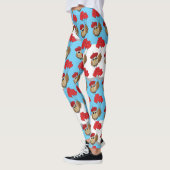 Kute Owl vliegen met hartballonnen Leggings (Links)