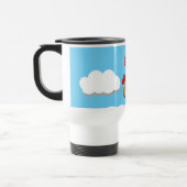 Kute Owl vliegen met hartballonnen Reisbeker (Links)