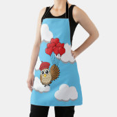 Kute Owl vliegen met hartballonnen Schort (Insitu)