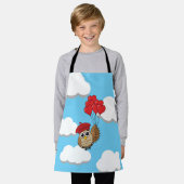 Kute Owl vliegen met hartballonnen Schort (Gedragen)