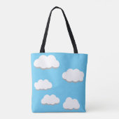 Kute Owl vliegen met hartballonnen Tote Bag (Achterkant)