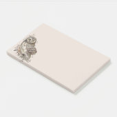 Kute Owl, Waterverf Bird Natuur Notepad Post-it® Notes (Schuin)