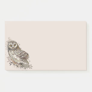 Kute Owl, Waterverf Bird Natuur Notepad Post-it® Notes