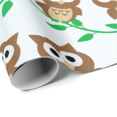 Kute Owl Wrapping Paper Cadeaupapier (Rol Hoek)