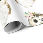Kute Owl Wrapping Paper Cadeaupapier (Rol Hoek)