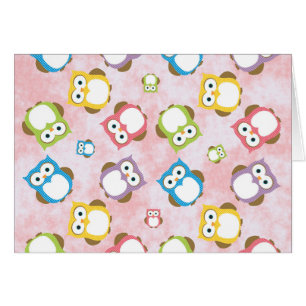 Kute Owls, Owl Pattern, Colorful Owls, Baby Owls