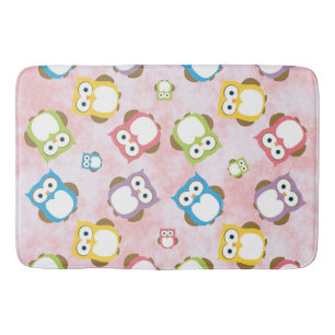 Kute Owls, Owl Pattern, Colorful Owls, Baby Owls Badmat