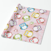 Kute Owls, Owl Pattern, Colorful Owls, Baby Owls Cadeaupapier (Uitgerold)