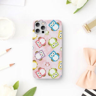 Kute Owls, Owl Pattern, Colorful Owls, Baby Owls Case-Mate iPhone Case