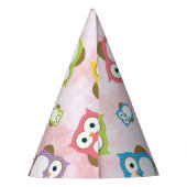 Kute Owls, Owl Pattern, Colorful Owls, Baby Owls Feesthoedjes (Achterkant)