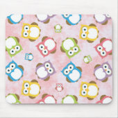 Kute Owls, Owl Pattern, Colorful Owls, Baby Owls Muismat (Voorkant)
