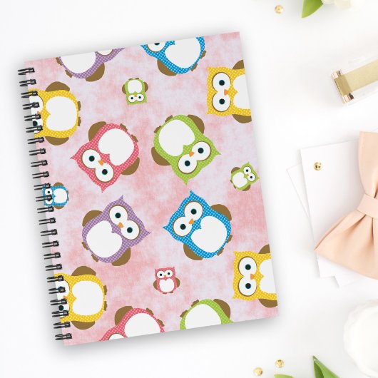 Kute Owls, Owl Pattern, Colorful Owls, Baby Owls Notitieboek