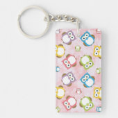 Kute Owls, Owl Pattern, Colorful Owls, Baby Owls Sleutelhanger (Voorkant)