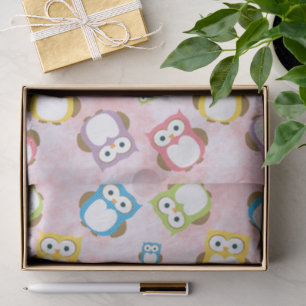 Kute Owls, Owl Pattern, Colorful Owls, Baby Owls Tissuepapier