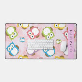 Kute Owls, Owl Pattern, Colorful Ownership, Jouw n Bureaumat (Keyboard & Muis)