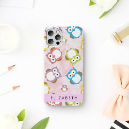 Kute Owls, Owl Pattern, Colorful Ownership, Jouw n Case-Mate iPhone Case