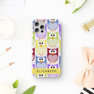 Kute Owls, Owl Pattern, Colorful Ownership, Jouw n Case-Mate iPhone Case