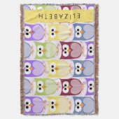 Kute Owls, Owl Pattern, Colorful Ownership, Jouw n Deken (Voorkant Verticaal)