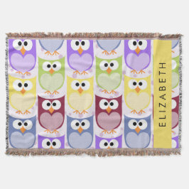 Kute Owls, Owl Pattern, Colorful Ownership, Jouw n Deken