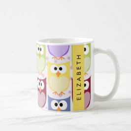 Kute Owls, Owl Pattern, Colorful Ownership, Jouw n Koffiemok