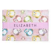 Kute Owls, Owl Pattern, Colorful Ownership, Jouw n Kussensloop (Achterkant)