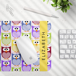 Kute Owls, Owl Pattern, Colorful Ownership, Jouw n Muismat