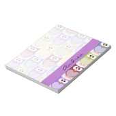 Kute Owls, Owl Pattern, Colorful Ownership, Jouw n Notitieblok (Linkerzijde)