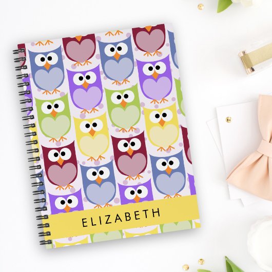 Kute Owls, Owl Pattern, Colorful Ownership, Jouw n Notitieboek