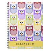 Kute Owls, Owl Pattern, Colorful Ownership, Jouw n Notitieboek (Voorkant)