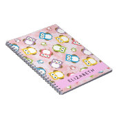 Kute Owls, Owl Pattern, Colorful Ownership, Jouw n Notitieboek (Rechterzijde)