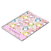 Kute Owls, Owl Pattern, Colorful Ownership, Jouw n Notitieboek (Linkerzijde)