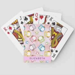 Kute Owls, Owl Pattern, Colorful Ownership, Jouw n Pokerkaarten