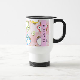Kute Owls, Owl Pattern, Colorful Ownership, Jouw n Reisbeker