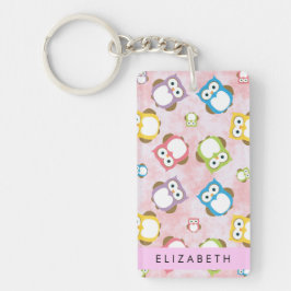 Kute Owls, Owl Pattern, Colorful Ownership, Jouw n Sleutelhanger