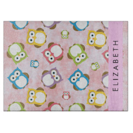 Kute Owls, Owl Pattern, Colorful Ownership, Jouw n Snijplank